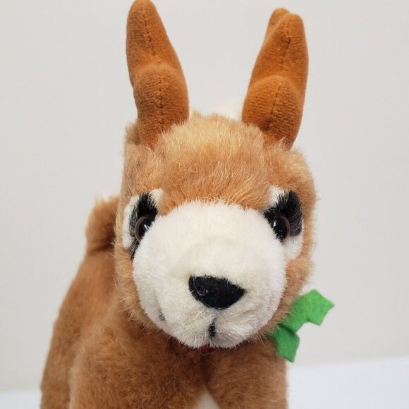 Russ Berrie Starlight Reindeer Eyelashes Christmas Holiday Vintage Korea Plush - Picture 14 of 14